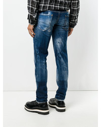 Мужские синие рваные джинсы от DSQUARED2