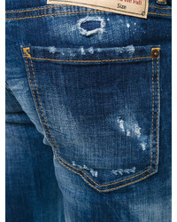 Мужские синие рваные джинсы от DSQUARED2