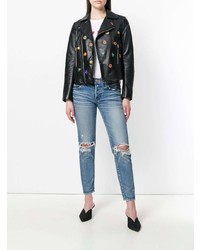 Женские синие рваные джинсы от Moussy Vintage