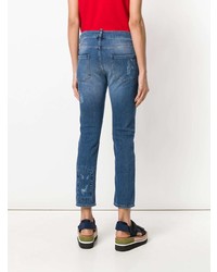 Женские синие рваные джинсы от RED Valentino