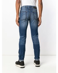 Мужские синие рваные джинсы от Pt05