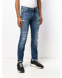 Мужские синие рваные джинсы от Pt05