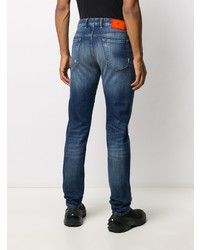 Мужские синие рваные джинсы от Pt01