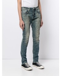 Мужские синие рваные джинсы от purple brand