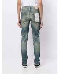 Мужские синие рваные джинсы от purple brand