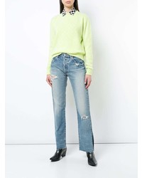 Женские синие рваные джинсы от Moussy Vintage