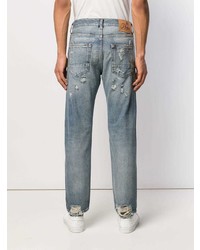 Мужские синие рваные джинсы от Haikure