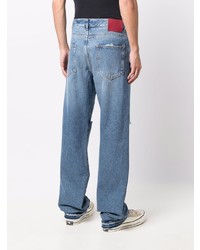 Мужские синие рваные джинсы от 424