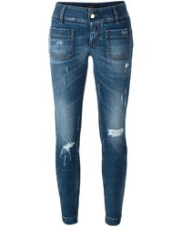 Женские синие рваные джинсы от Dolce & Gabbana