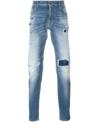 Мужские синие рваные джинсы от Dolce & Gabbana