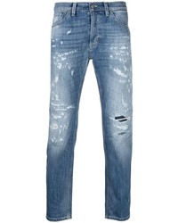 Мужские синие рваные джинсы от Dondup