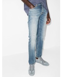 Мужские синие рваные джинсы от Nudie Jeans