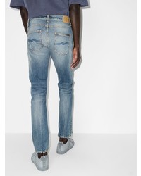 Мужские синие рваные джинсы от Nudie Jeans