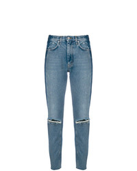 Женские синие рваные джинсы от Heron Preston