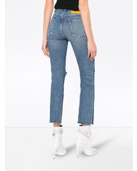 Женские синие рваные джинсы от Heron Preston