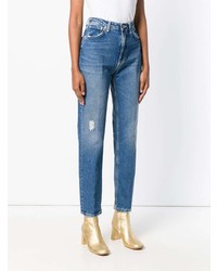 Женские синие рваные джинсы от Dondup