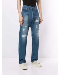 Мужские синие рваные джинсы от Junya Watanabe MAN