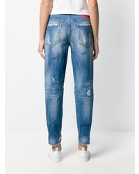 Женские синие рваные джинсы от Dsquared2