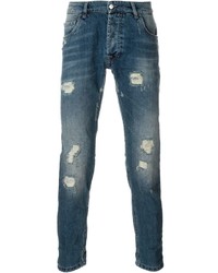 Мужские синие рваные джинсы от Hydrogen