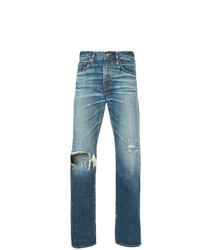 Мужские синие рваные джинсы от Hysteric Glamour