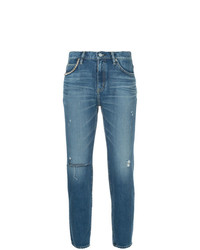 Женские синие рваные джинсы от Hysteric Glamour