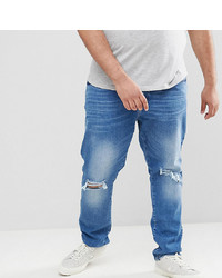Мужские синие рваные джинсы от Jacamo