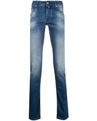 Мужские синие рваные джинсы от Jacob Cohen