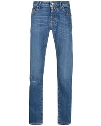 Мужские синие рваные джинсы от Jacob Cohen