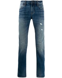 Мужские синие рваные джинсы от John Varvatos