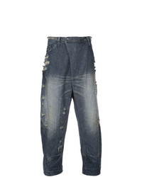 Мужские синие рваные джинсы от Julius