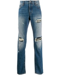 Мужские синие рваные джинсы от Just Cavalli