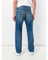 Мужские синие рваные джинсы от Kent & Curwen