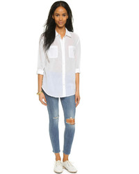 Женские синие рваные джинсы от Siwy