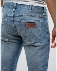 Мужские синие рваные джинсы от Wrangler