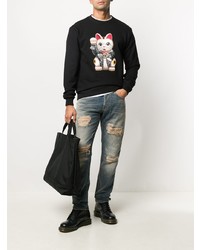 Мужские синие рваные джинсы от PRPS