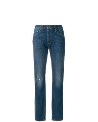 Женские синие рваные джинсы от Levi's