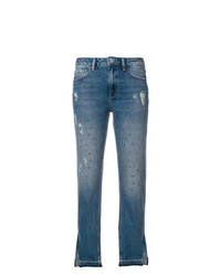 Женские синие рваные джинсы от Liu Jo