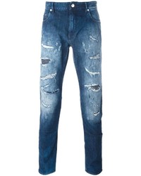 Мужские синие рваные джинсы от Love Moschino