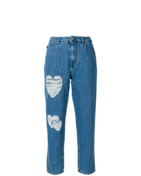 Женские синие рваные джинсы от Love Moschino