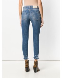 Женские синие рваные джинсы от Pinko