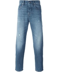 Мужские синие рваные джинсы от McQ by Alexander McQueen