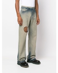 Мужские синие рваные джинсы от Off-White