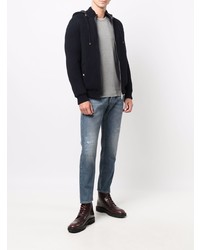 Мужские синие рваные джинсы от Eleventy