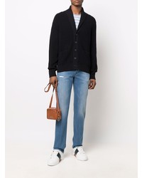 Мужские синие рваные джинсы от Kiton