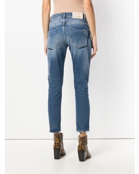 Женские синие рваные джинсы от Pinko