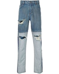 Мужские синие рваные джинсы от Mostly Heard Rarely Seen