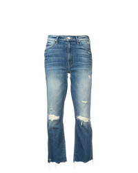 Женские синие рваные джинсы от Mother