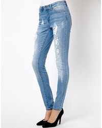 Женские синие рваные джинсы от Only