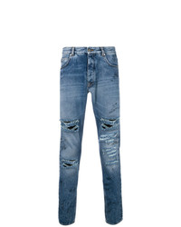 Мужские синие рваные джинсы от Overcome