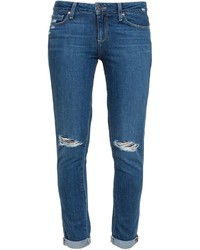 Женские синие рваные джинсы от Paige